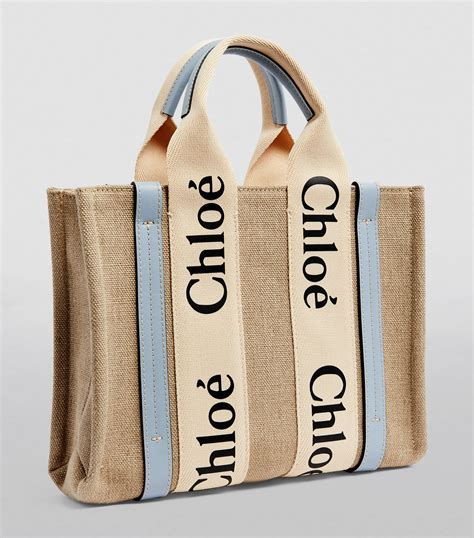 chloe small woody tote|chloe medium woody canvas tote.